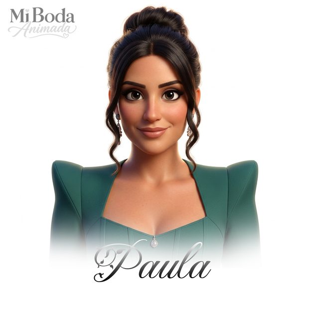 Ilustración personalizada de invitada de boda