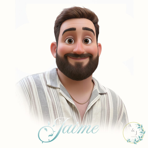 Ilustración personalizada de invitado de boda